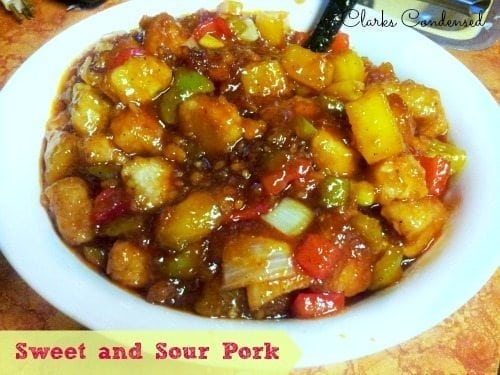 Sweet and Sour Pork with Vegetables and Pineapple