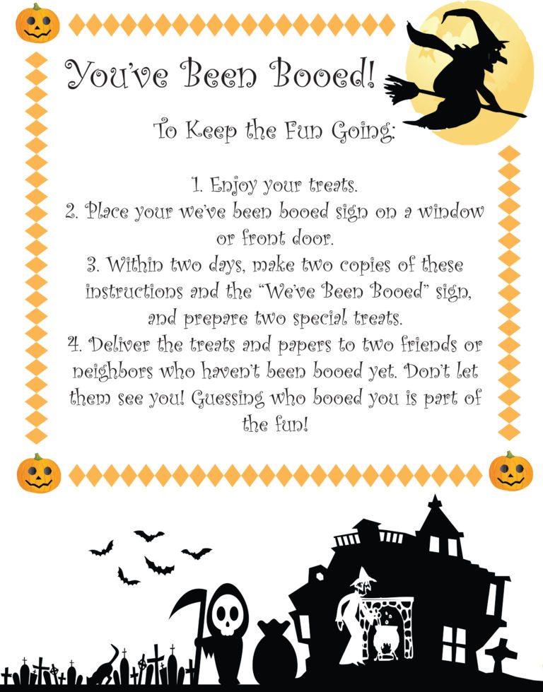 You've Been Booed Printable and Treat Ideas