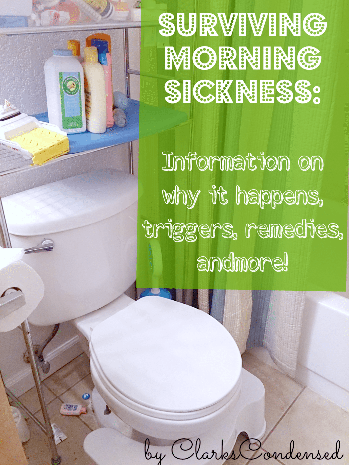 Image with banner telling about Morning Sickness