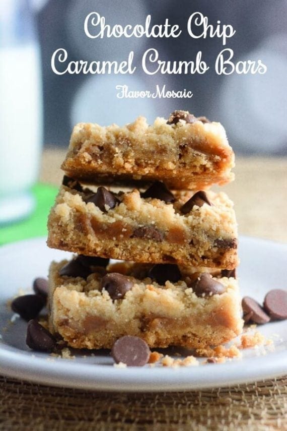 Chocolate Chip Caramel Crumb Bars