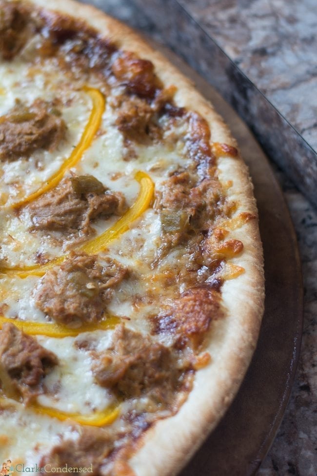 Pulled Pork Green Chile Pizza