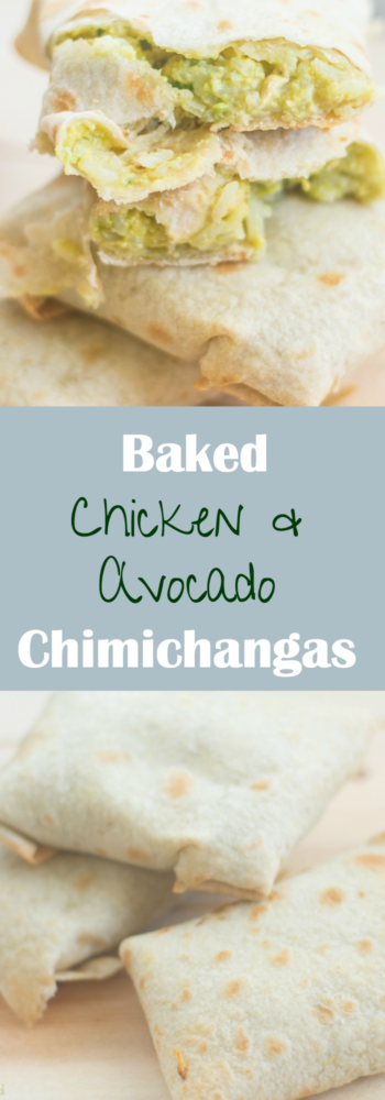 Baked Chicken Avocado Chimichangas