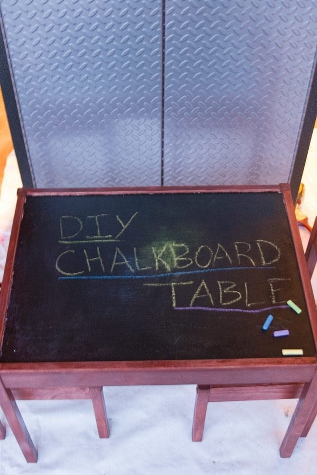 DIY Chalkboard Table Tutorial