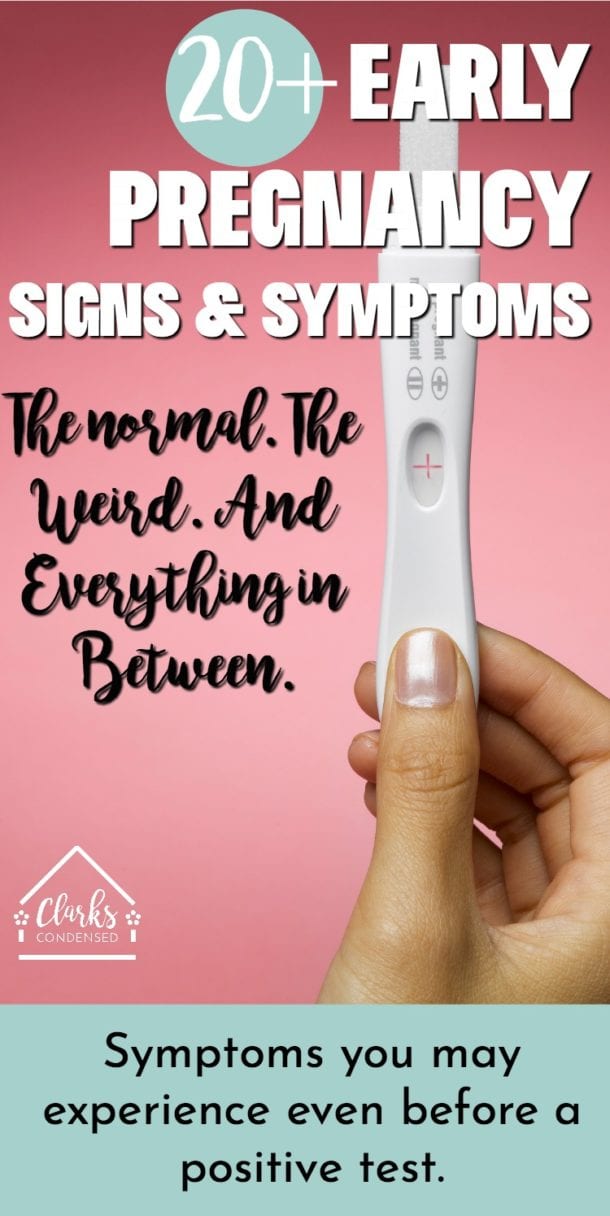 70 Early Signs of Pregnancy | Clarks Condensed