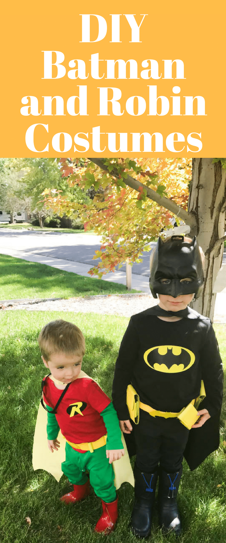 DIY Batman Costume / DIY Robin Costume / Robin Costume for Toddlers / Batman Costume for Kids / DIY Halloween