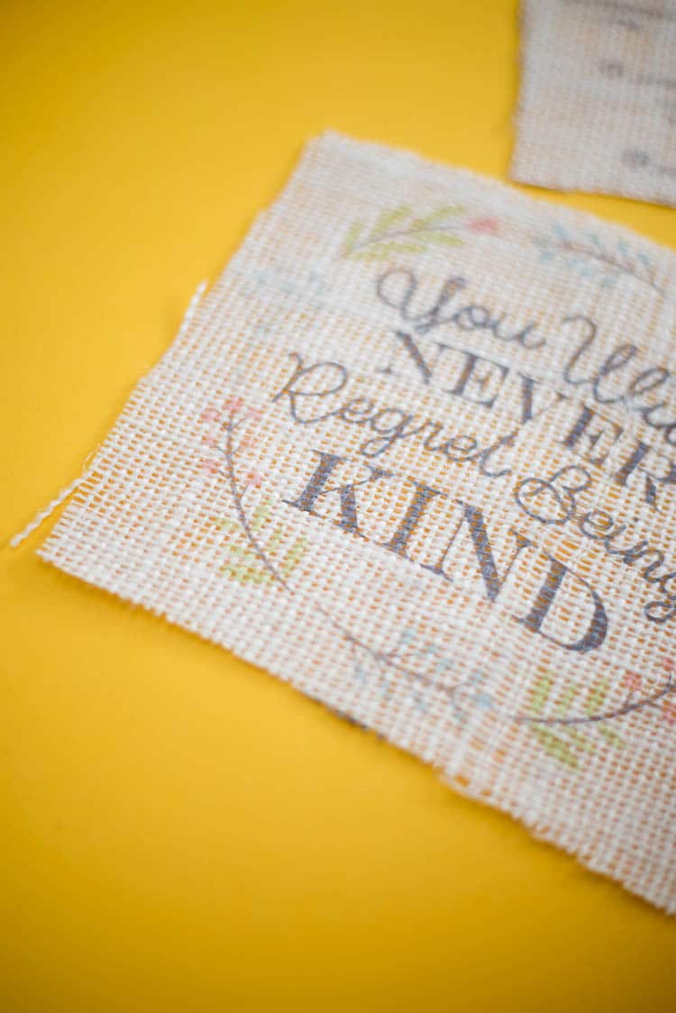 How to Print on Burlap – The Easiest Way!