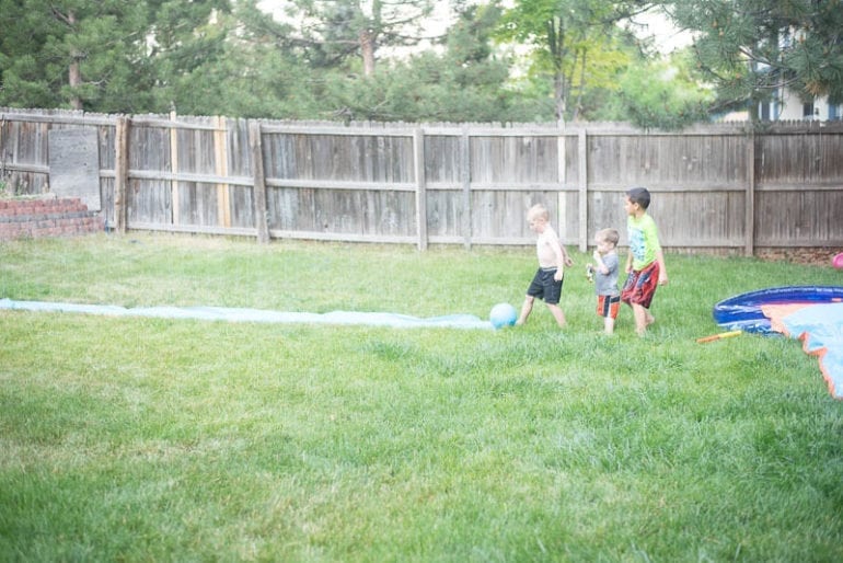 DIY Slip 'n Slide Kickball - Clarks Condensed