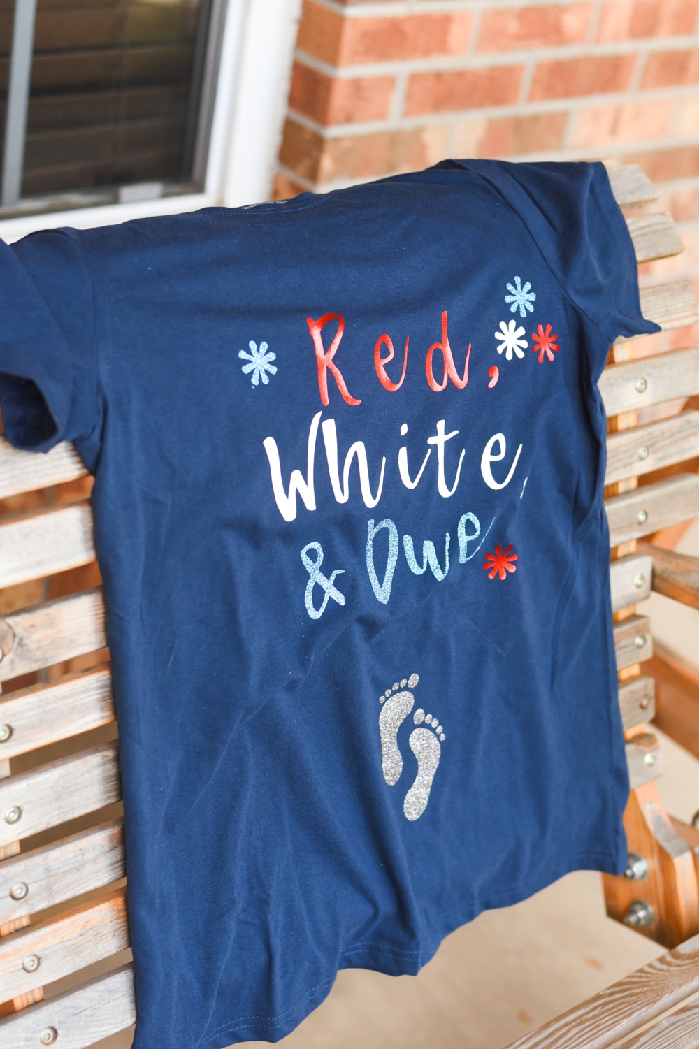 Red, White, and Due Maternity Shirt + Design Space File