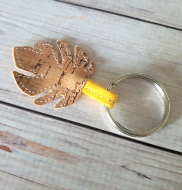 DIY Cork Fabric Keychain Tutorial + Free SVG File