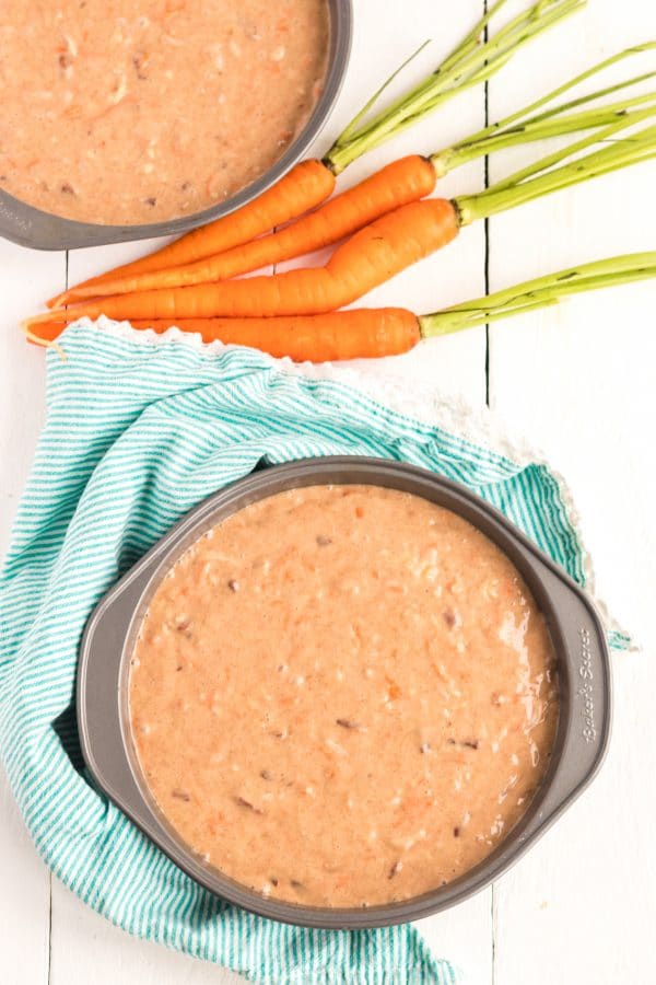 A close up of Carrot cake batter