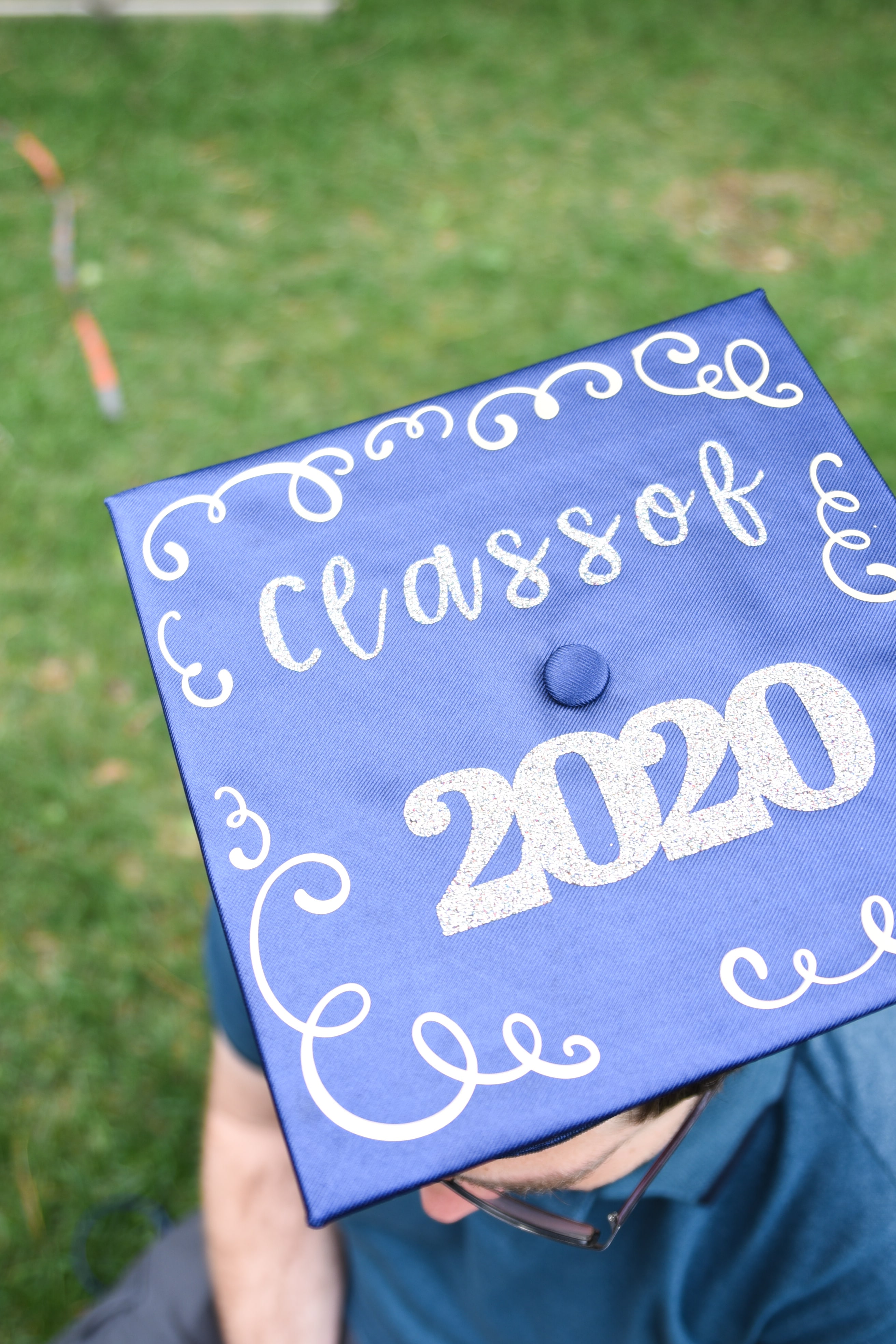How to Decorate a Graduation Cap with Vinyl Cricut Tutorial Clarks