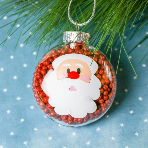 DIY Christmas Santa Ornament with Free Cut Files 2024 - Clarks Condensed