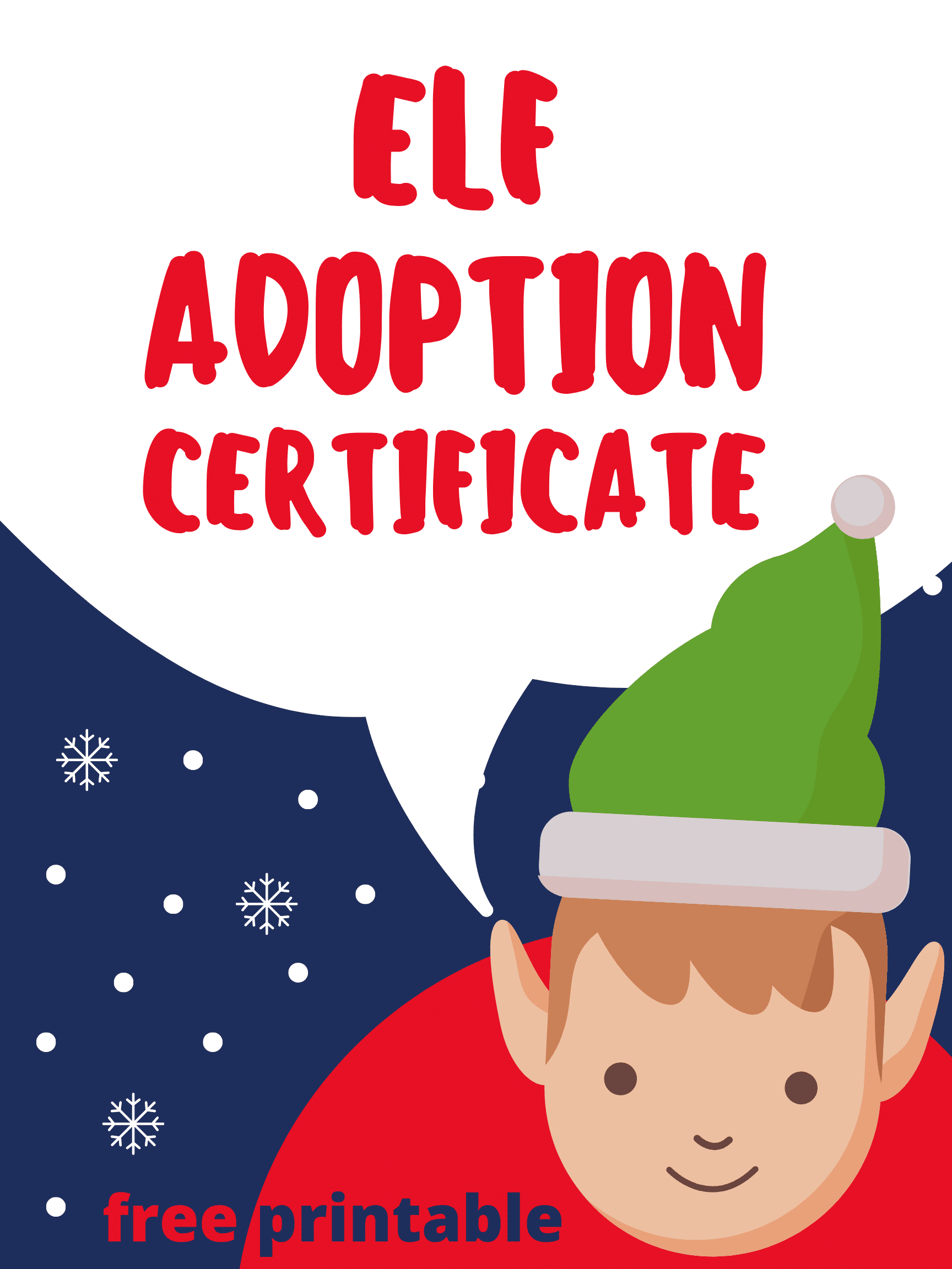 Elf Adoption Certificate Clarks Condensed   Elf Adoption 