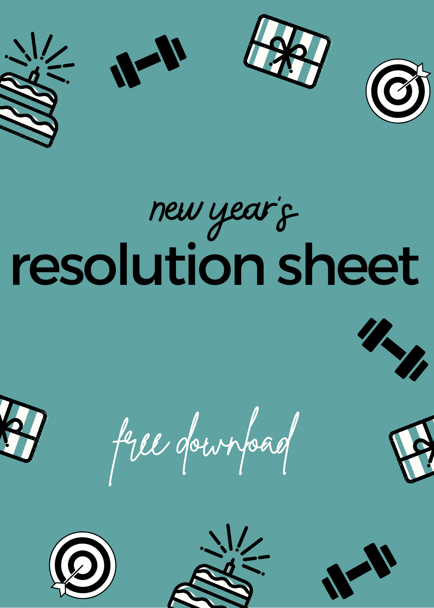 New Years Resolution Sheet Clarks Condensed